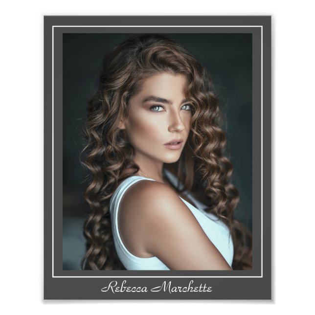 Plantilla de foto de actor 8x10 con borde Impresio (Frente)