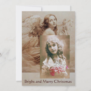 Plantilla de foto de ÁNGEL TOCANDO LA LIRA SOBRE L