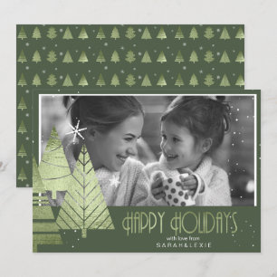 Plantilla de Foto de Árboles de Navidad Verde ID86