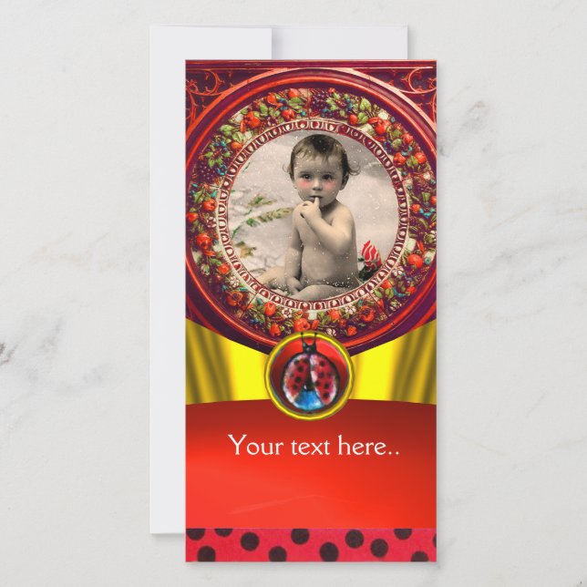 PLANTILLA DE FOTO DE BABY SHOWER DE LADYBUG BLANCA (Anverso)