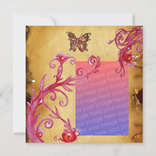 Plantilla de foto de boda en pergamino de MARIPOSA