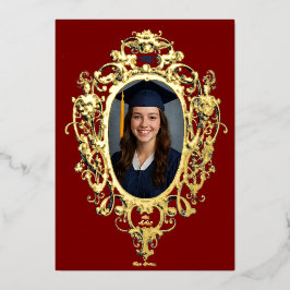Plantilla de foto de cartela rococó ornamentada co