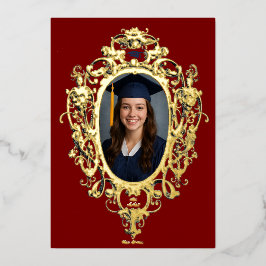 Plantilla de foto de cartela rococó ornamentada de