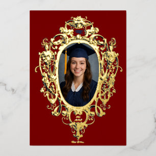 Plantilla de foto de cartela rococó ornamentada de