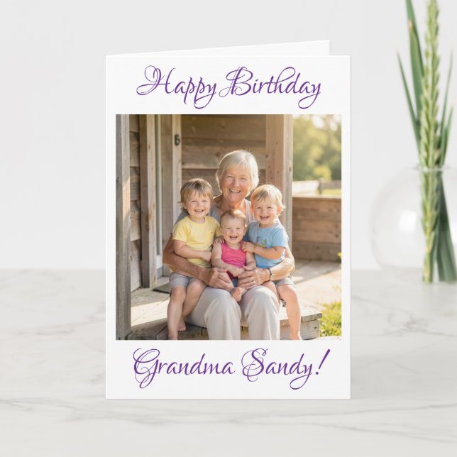 Plantilla de Foto de Cumpleaños Personalizada para (Anverso)