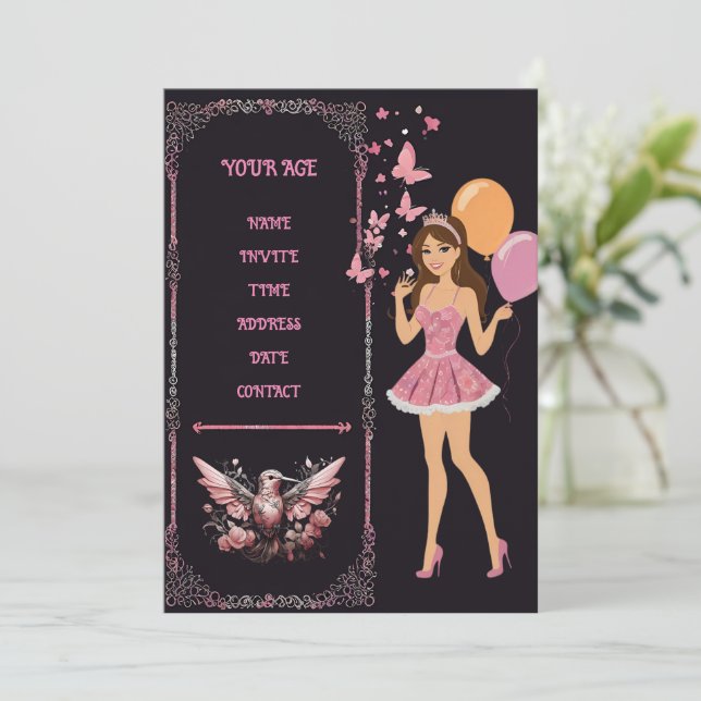 Plantilla de foto de cumpleaños que puedes persona (Anverso de pie)