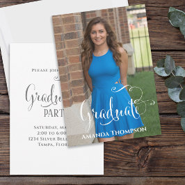 Plantilla de foto de graduación de script simple
