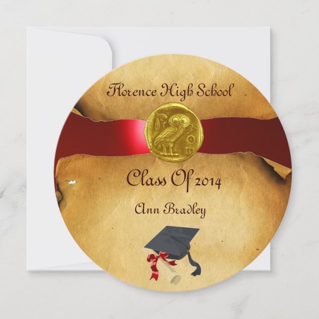 PLANTILLA DE FOTO DE GRADUACIÓN ORO OWL (Anverso)