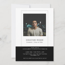 Plantilla de foto de graduado personalizada en bla