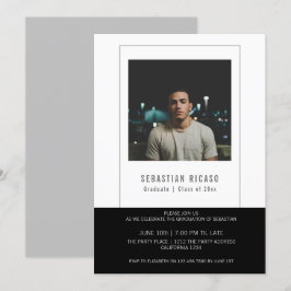 Plantilla de foto de graduado personalizada en bla