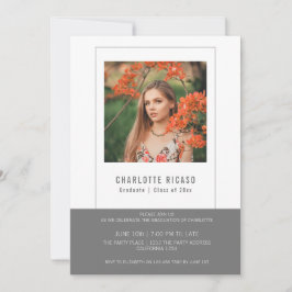 Plantilla de foto de graduado personalizada gris b
