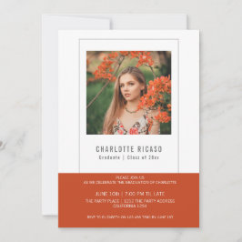Plantilla de Foto de Graduado Personalizada Naranj