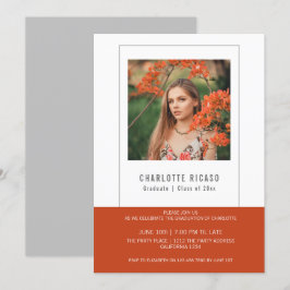 Plantilla de foto de graduado personalizada naranj