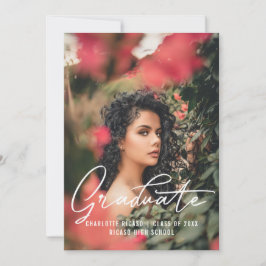 Plantilla de foto de graduado rosa personalizada