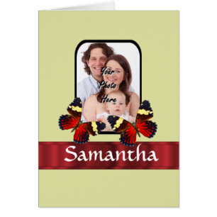 Plantilla de foto de mariposas rojas