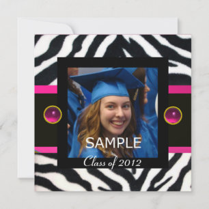 Plantilla de Foto de Monograma de Piel de Cebra AZ