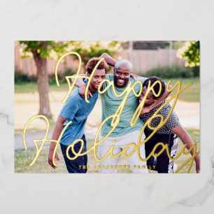 Plantilla de foto de Navidad con felicitaciones de
