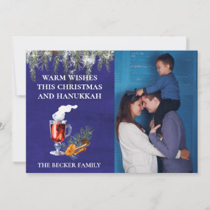 Plantilla de foto de Navidad y Hanukkah buenos des