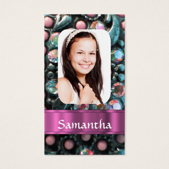 Plantilla de foto de perlas rosadas (Frente)