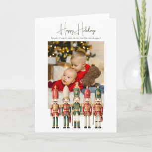 Plantilla de foto de soldados de madera de Navidad