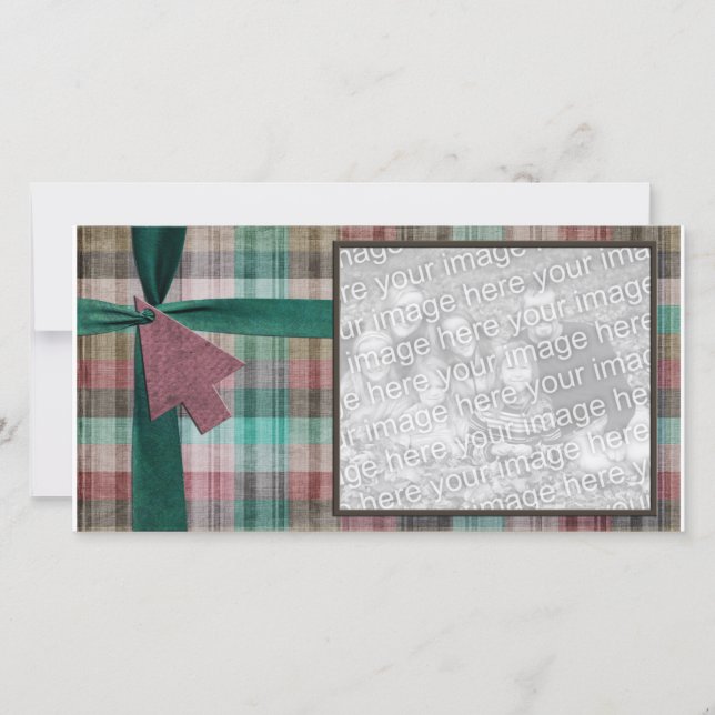 Plantilla de foto navideña de cuadros (Anverso)