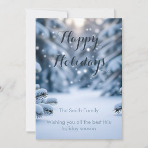 Plantilla de Foto Personalizable DIY Bokeh de Niev