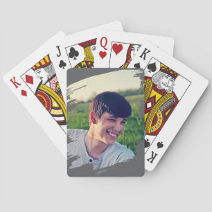 Plantilla de foto personalizada en cartas de póque
