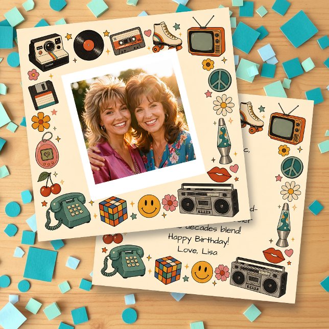 Plantilla de foto retro divertida Feliz cumpleaños (Subido por el creador)