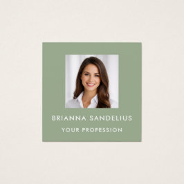 Plantilla de foto verde esmeralda moderna profesio