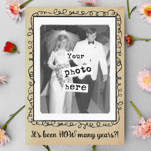 Plantilla de foto vintage para fiesta de aniversar