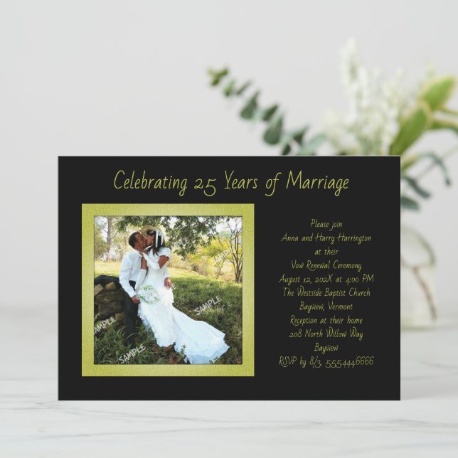 Plantilla de fotografía Aniversario del matrimonio (Anverso de pie)