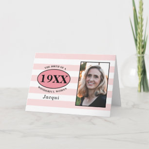 Plantilla de fotografía con rayas rosadas de Bonit