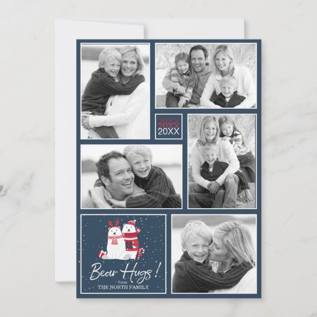 Plantilla de fotografía de abrazos de oso polar ID (Anverso)