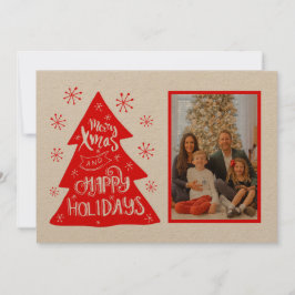 Plantilla de fotografía de árbol de navidad retro