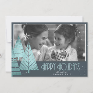 Plantilla de fotografía de árboles de Navidad ID86