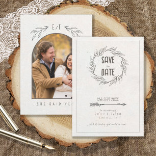 Plantilla de fotografía de Boda de Boho Rústico ID