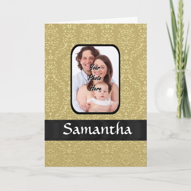 Plantilla de fotografía de damasco de oro (Anverso)