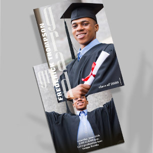 Plantilla de fotografía de graduado tipografía mod