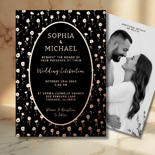 Plantilla de fotografía de invitación a la boda el
