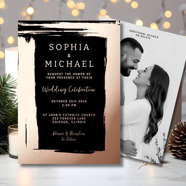 Plantilla de fotografía de invitación a la boda el (Subido por el creador)