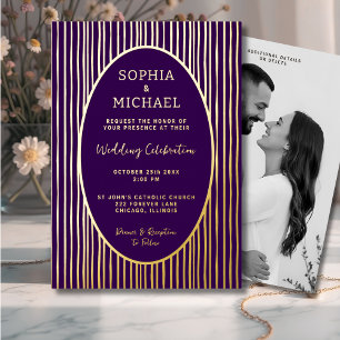 Plantilla de fotografía de invitación a la boda el
