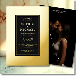 Plantilla de fotografía de invitación de boda simp