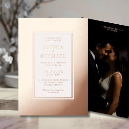Plantilla de fotografía de invitación de boda simp