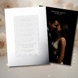 Plantilla de fotografía de invitación de boda simp