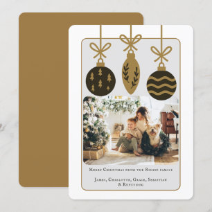 Plantilla de fotografía de navidades en blanco y n