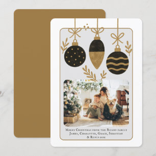 Plantilla de fotografía de navidades en blanco y n