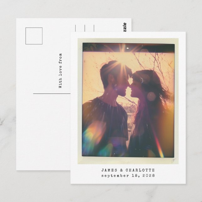 Plantilla de fotografía de postal del libro de vis (Anverso / Reverso)