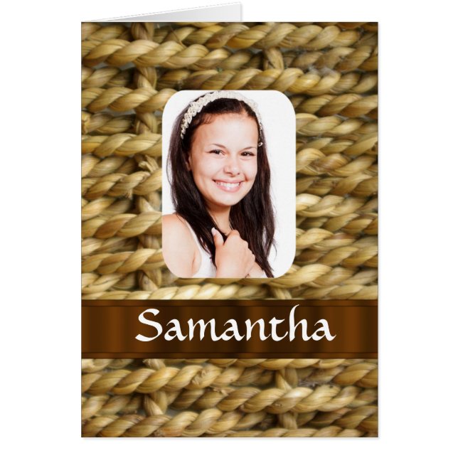 Plantilla de fotografía de tejido de caña (Frente)