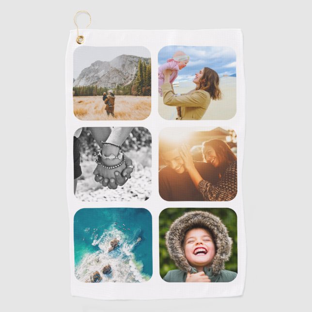 Plantilla de fotografía de toalla de golf 6 redond (Anverso)