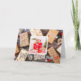 Plantilla de fotografía de vacaciones retro Feliz 